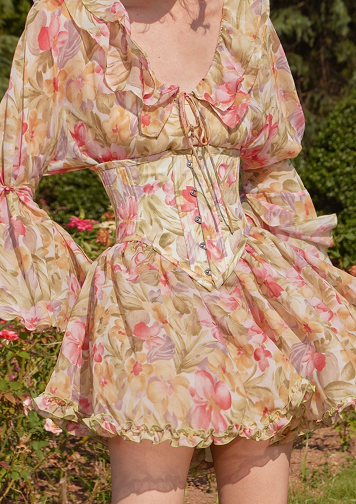 Monet Garden Corset (underbust) - LaceMade