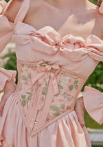 Paeonia Cotton Candy Corset (underbust) - LaceMade
