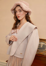 Red Bean Taro Double Face Wool Coat - LaceMade