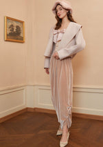 Red Bean Taro Double Face Wool Coat - LaceMade