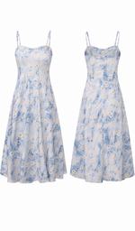 Close-up of the pearl trim and corset bodice detail on the Summer at Bellagio Corset Dress
