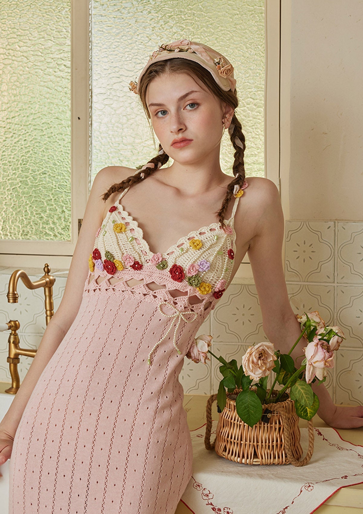 Sweet Bubbly Rose Dress - LaceMade