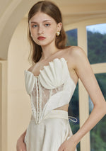 White Shell Corset - LaceMade